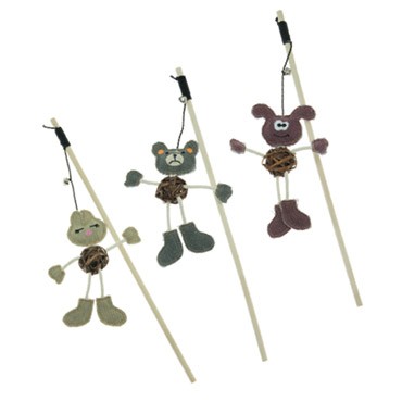 CANE WITH FABRIC ANIMAL