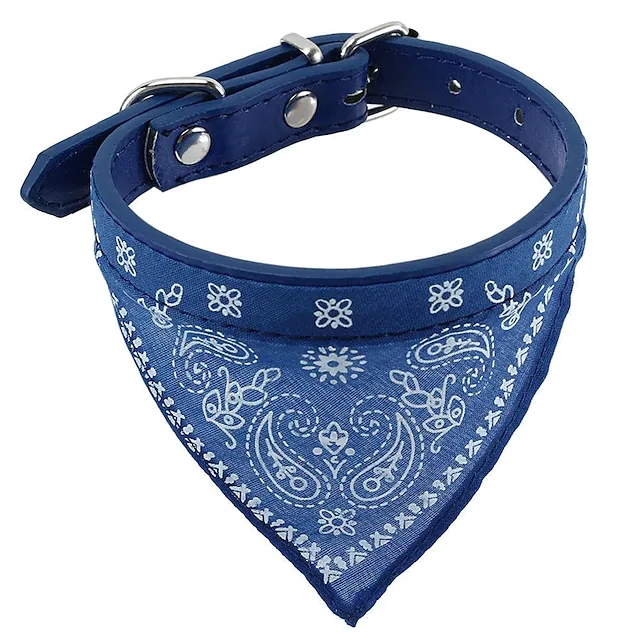 Dog Collar with Bandana Blue