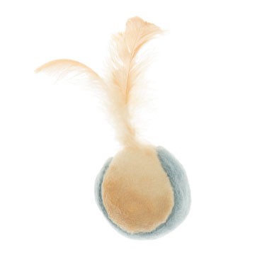 FABRIC BALL WITH FEATHERS