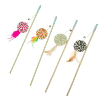 CANE WITH SISAL SWEET AND FEATHERS