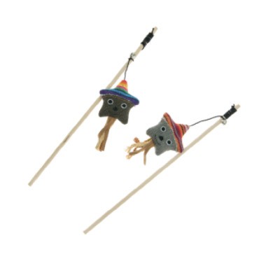 CANE WITH STAR COLOURFUL