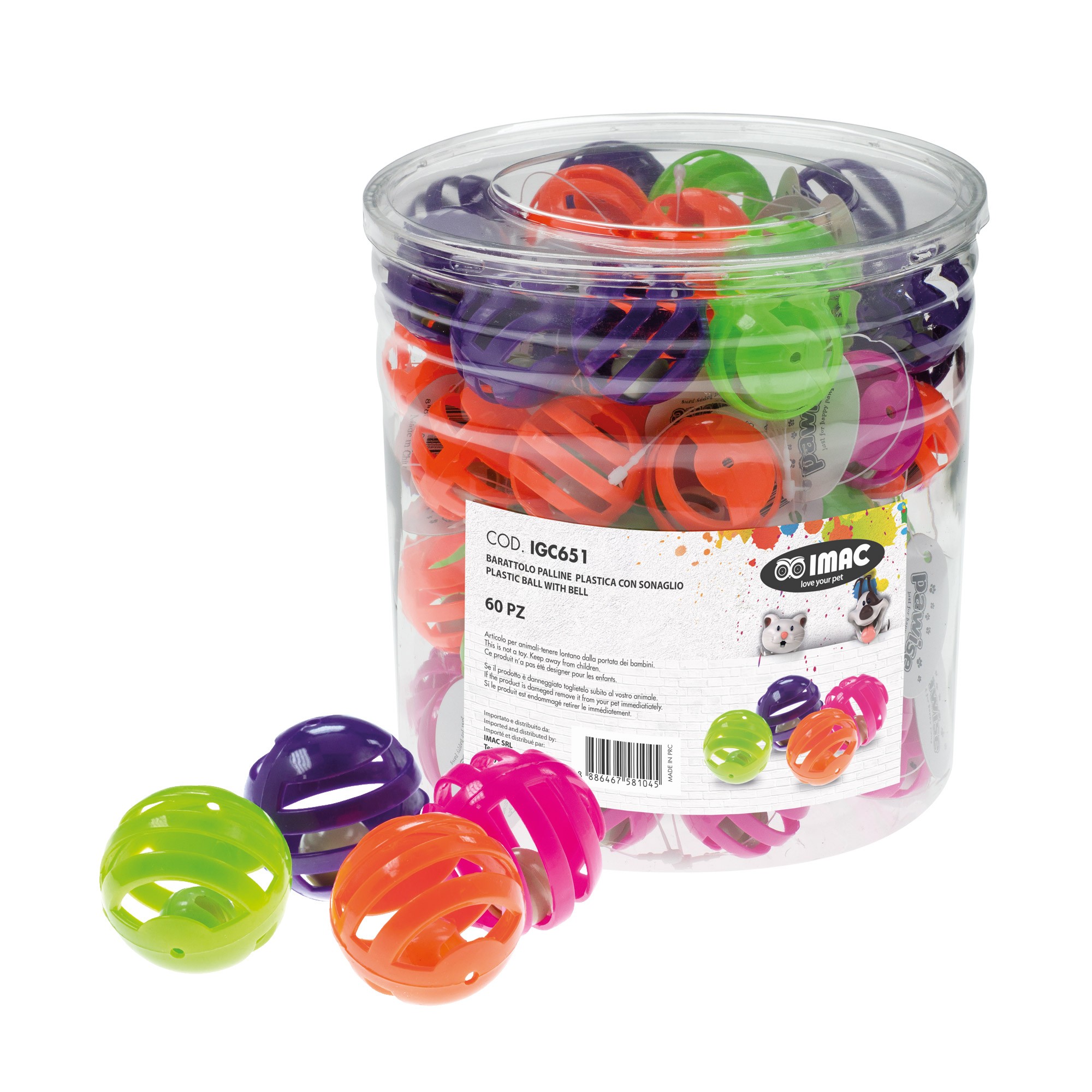 PLASTIC BALLS WITH BELL