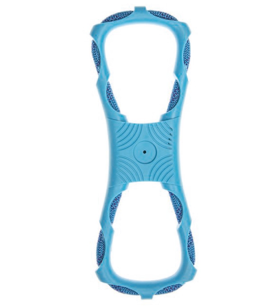 DOG TUG TOY IN TPR WITH ROPE