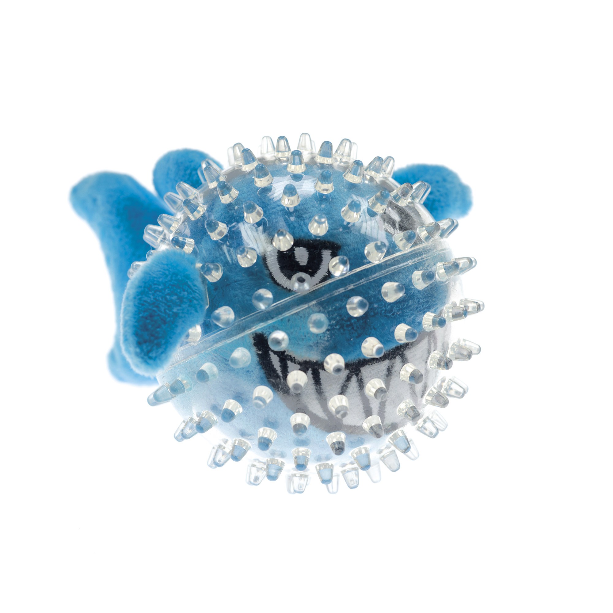 PLASTIC BALL WITH FABRIC SHARK 2 IN 1 TOY