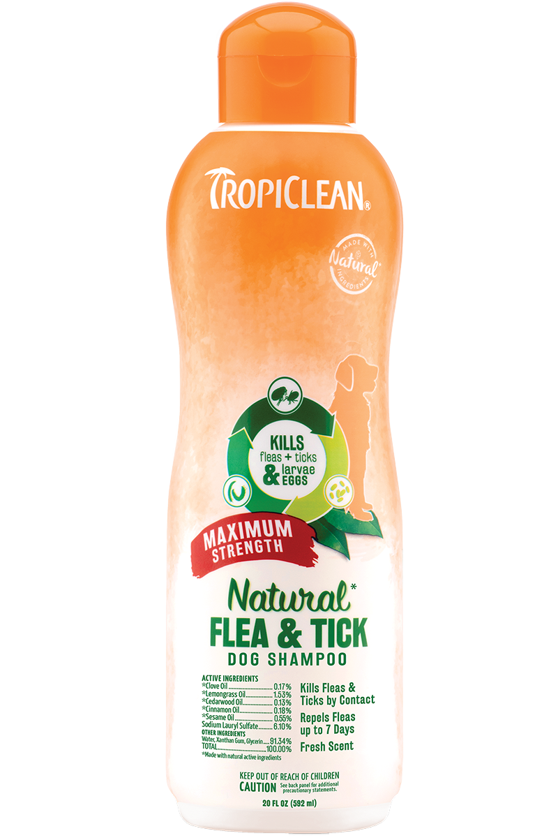 TROPICLEAN NATURAL FLea & TIck Dog SHAMPOO