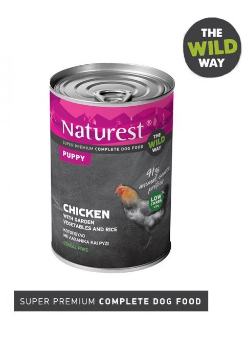 Naturest  Chicken W/vegetables Can For Puppy 800g