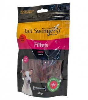 Tail Swingers Fillets Duck Slice Small Bites 100g