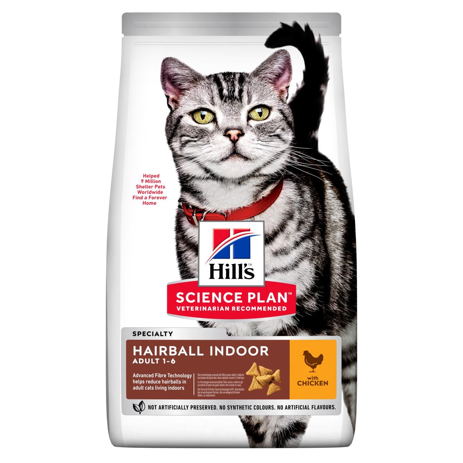 HILL'S Hairball Indoor Adult Cat w/Chicken1.5kg