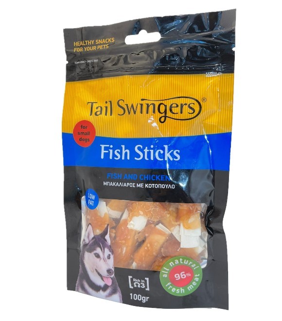 Pet Interest Tail Swingers Fish Sticks & Chicken