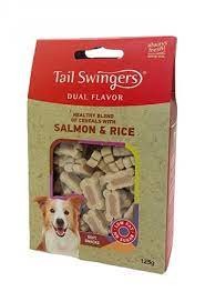 Tail swingers Salmon and rice