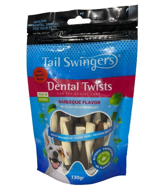 Tail Swingers Dental Twists Barbeque Flavor 130g