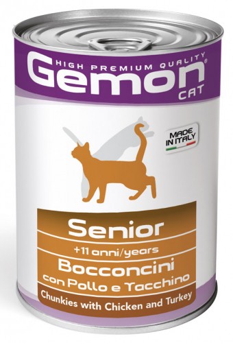 Gemon Cat Senior With Chicken And Turkey 415g
