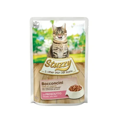 Stuzzy Cat Jelly Ham & Veal with Chunks 85g