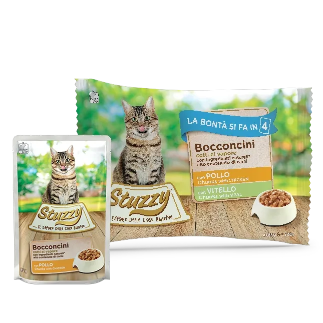 Stzzy Cat Bocconcini Chicken and Veal 85gX4pk