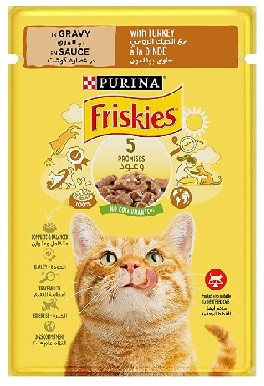 Purina Friskies Turkey Chunks In Gravy Pouch 85g