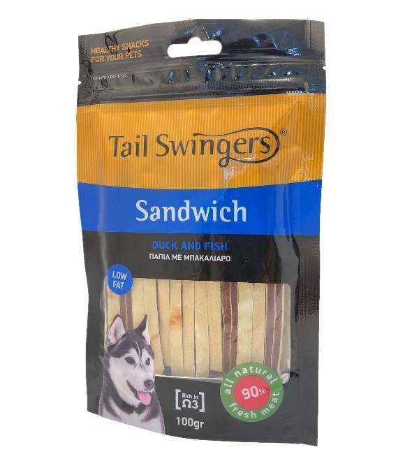 Pet Interest Tail Swingers Sandwich Duck And Fish