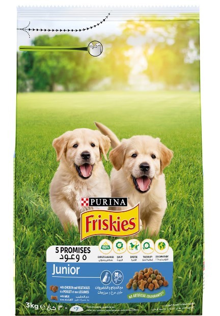 Friskies Junior Dog Food w/Chicken & Veg 3kg