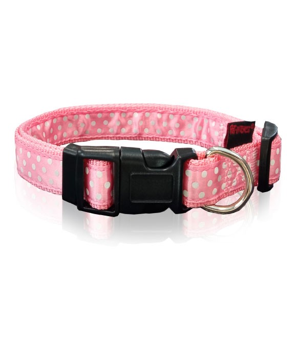 Pet Interest Dog Collar Dots Pink