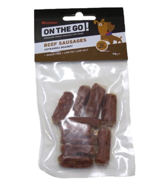 Pet Interest OTG Beef Sausages 75g for Dogs