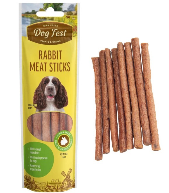Dog Fest Rabbit Meat Sticks For Adult Dogs 45g