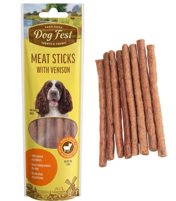 Dog Fest Meat Sticks With Vension For Adult 45g