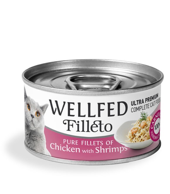 Pet Interest Wellfed Fillet Chicken & Shrimps 70g