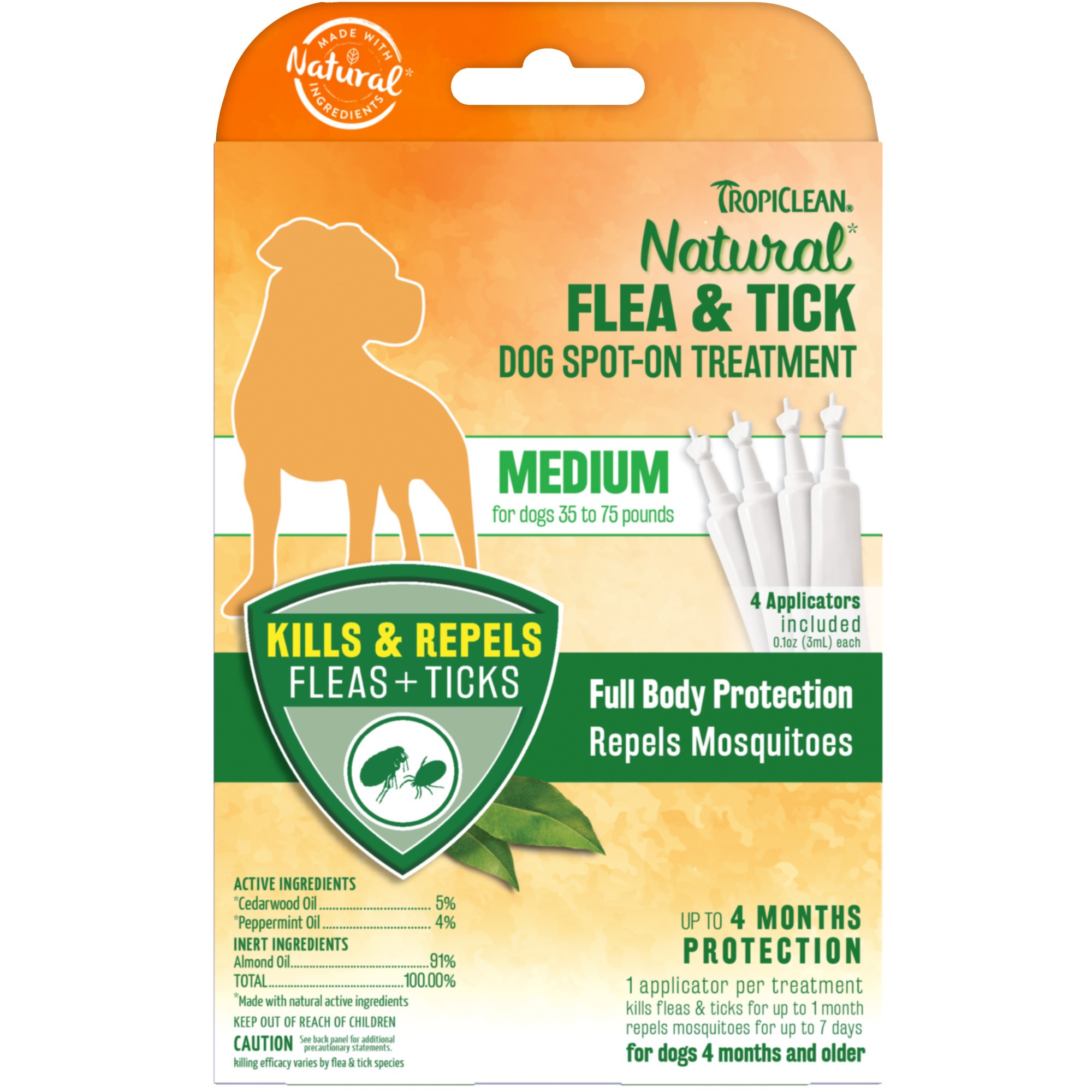 FLEA &amp; TICK SPOT-ON TREATMENT FOR MEDIUM DOGS