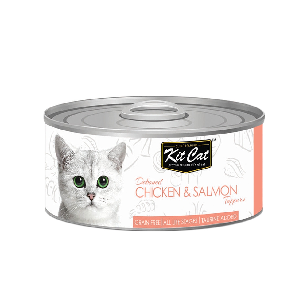 Kit Cat Deboned Chicken & Salmon Toppers 80g