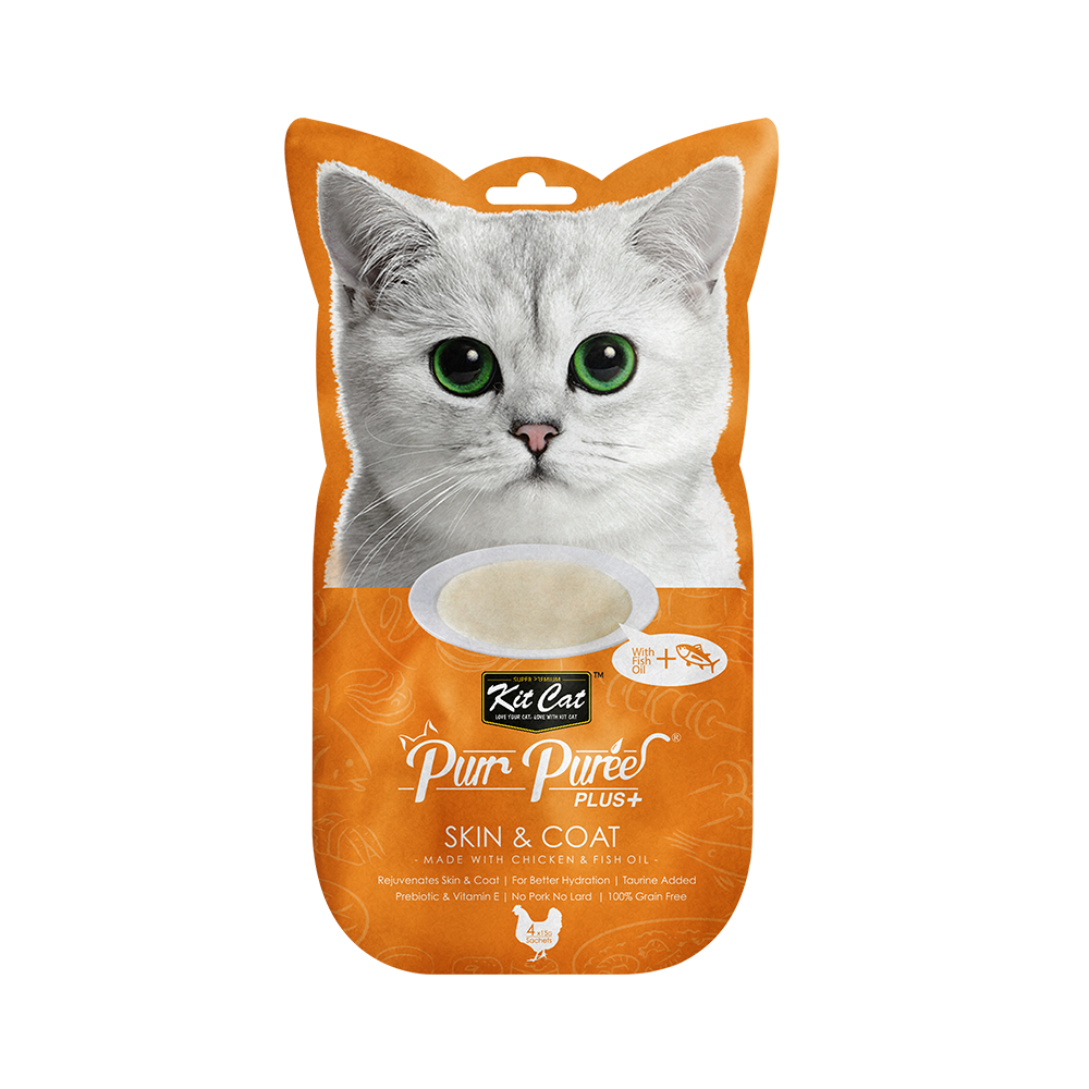 Kit Cat Chicken & Fish Oil (Skin & Coat) 4*15g