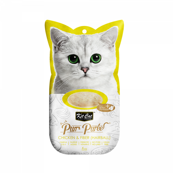 Kit Cat Chicken & Fiber (Hairball) 4*15g