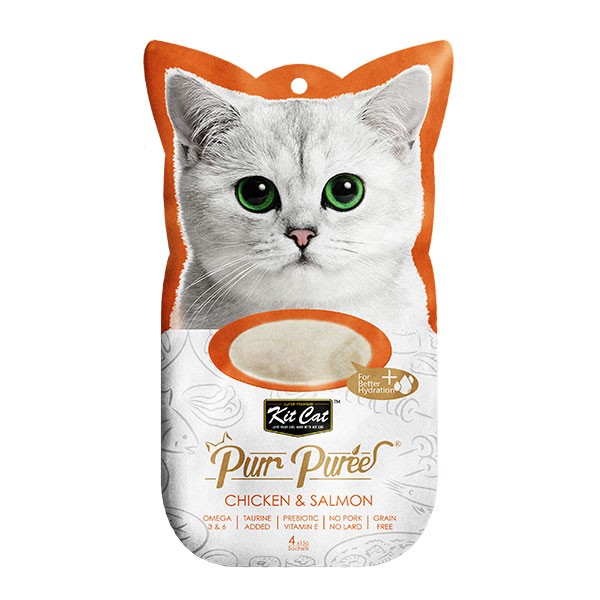 Kit Cat Purr Puree Chicken & Salmon 4*15g