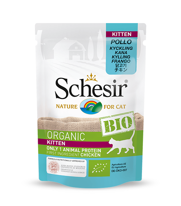 Schesir Bio Organic Kitten Food W/ Chicken 85g
