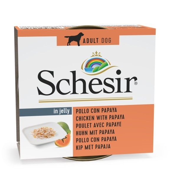 Schesir Chicken Fillet W/Papaya Can Food For Dog
