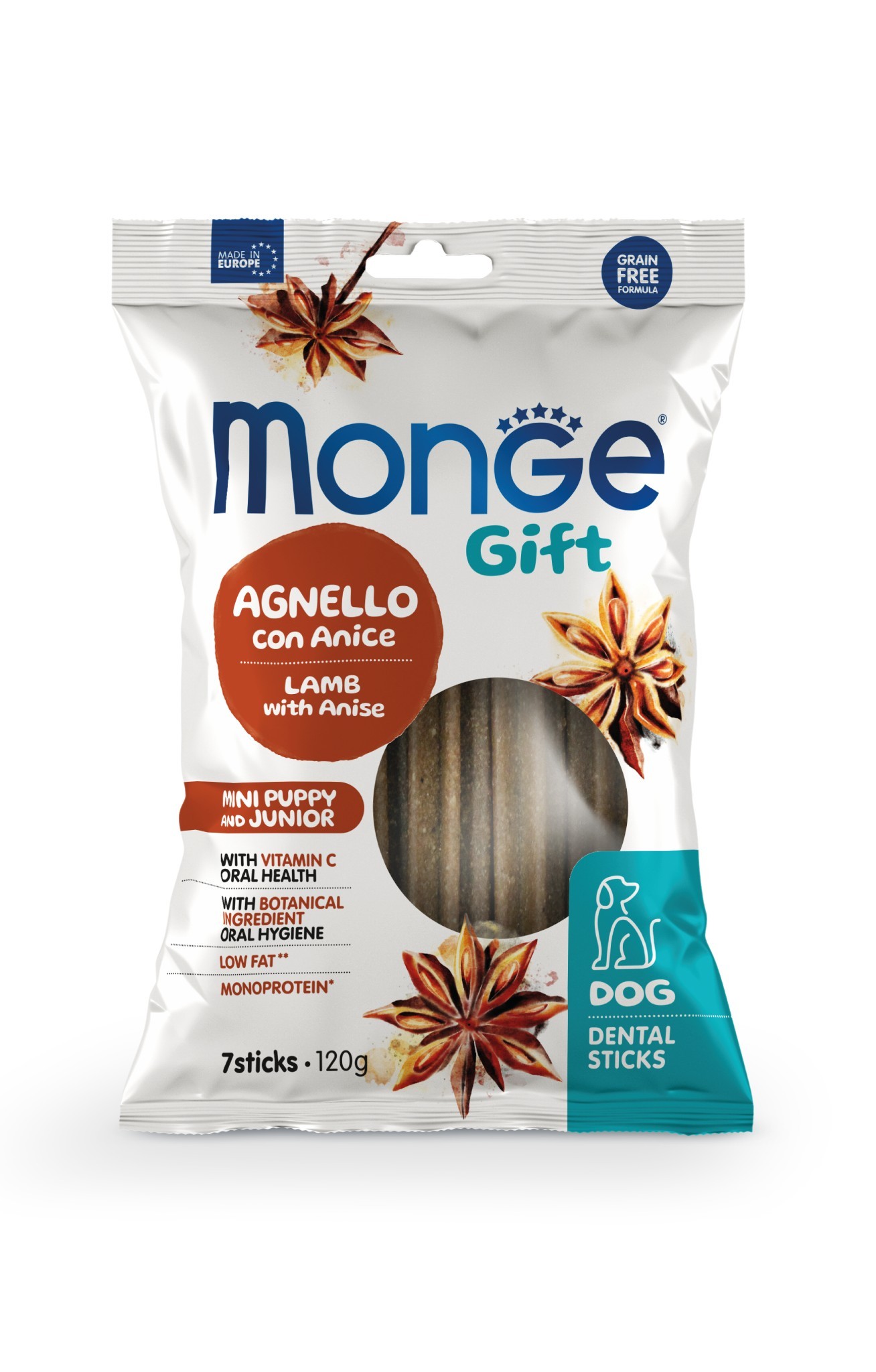 Monge Gift Dog Treats with Lamb and Anise 120g