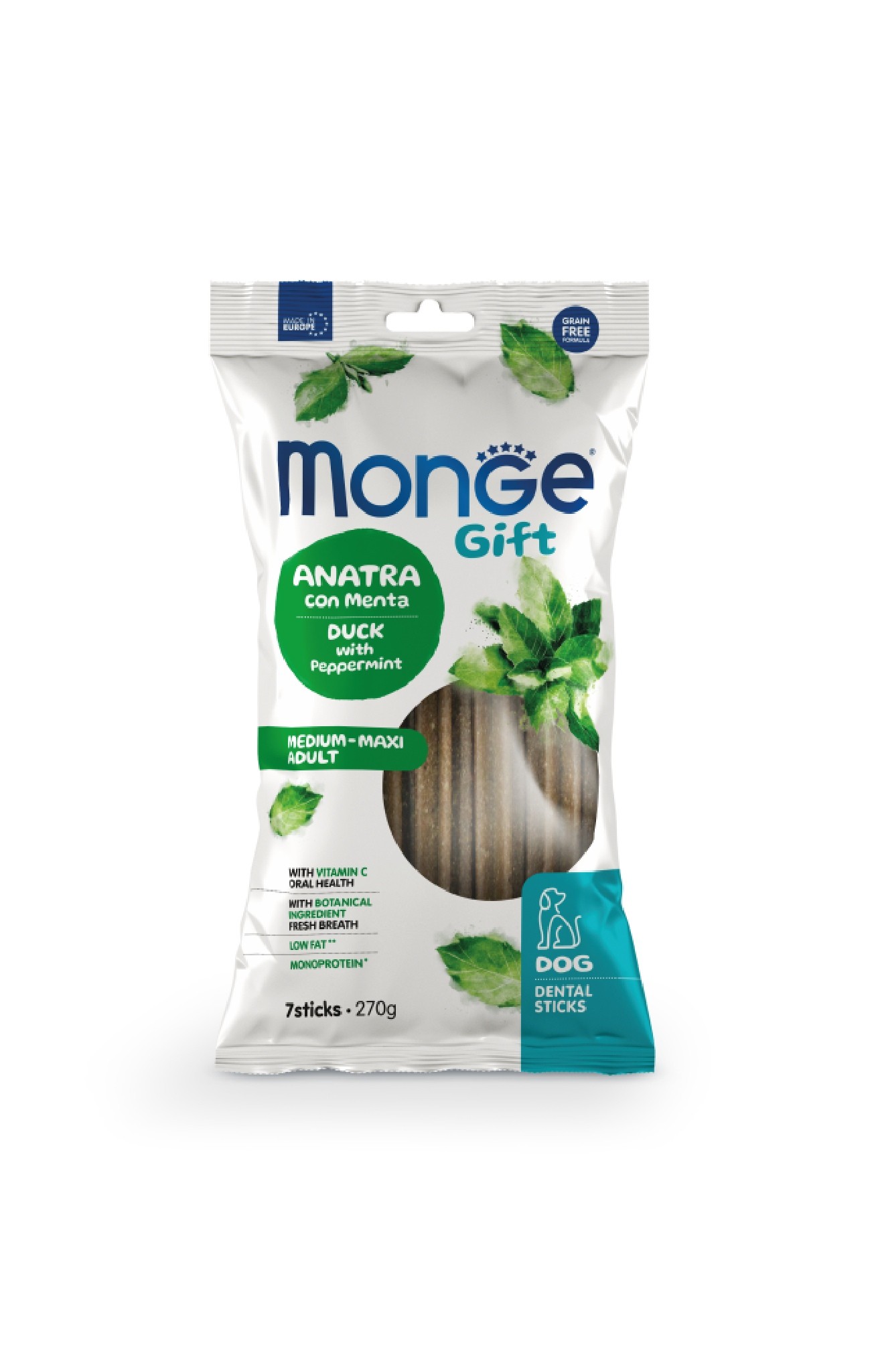 Monge Gift Dog Treats with Duck &amp; Peppermint 270g