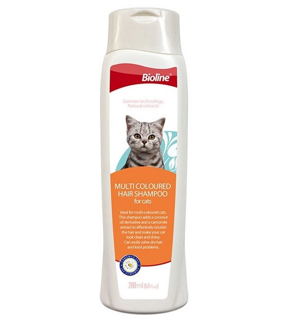 Bioline Multi Colored Hair Shampoo For Cats
