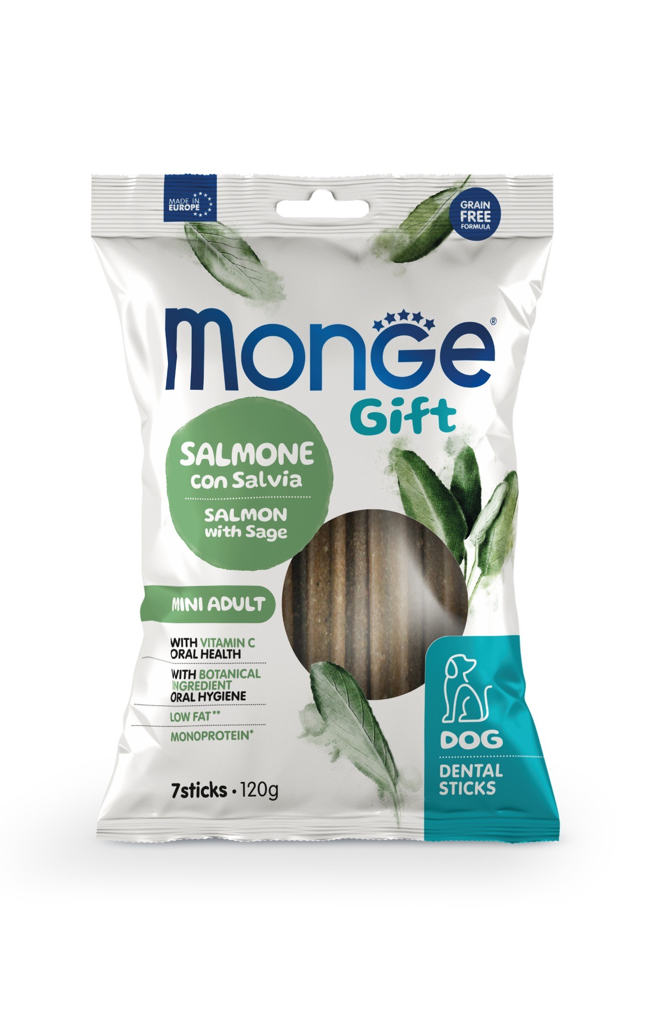 Monge Gift Dog Treats with Salmon &amp; Sage