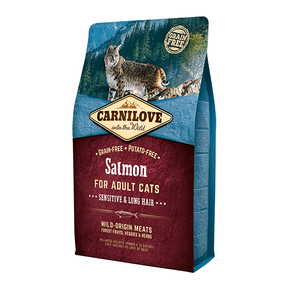 Carnilove Salmon for Adults Cats Sensitive &amp; Long Hair 2kg