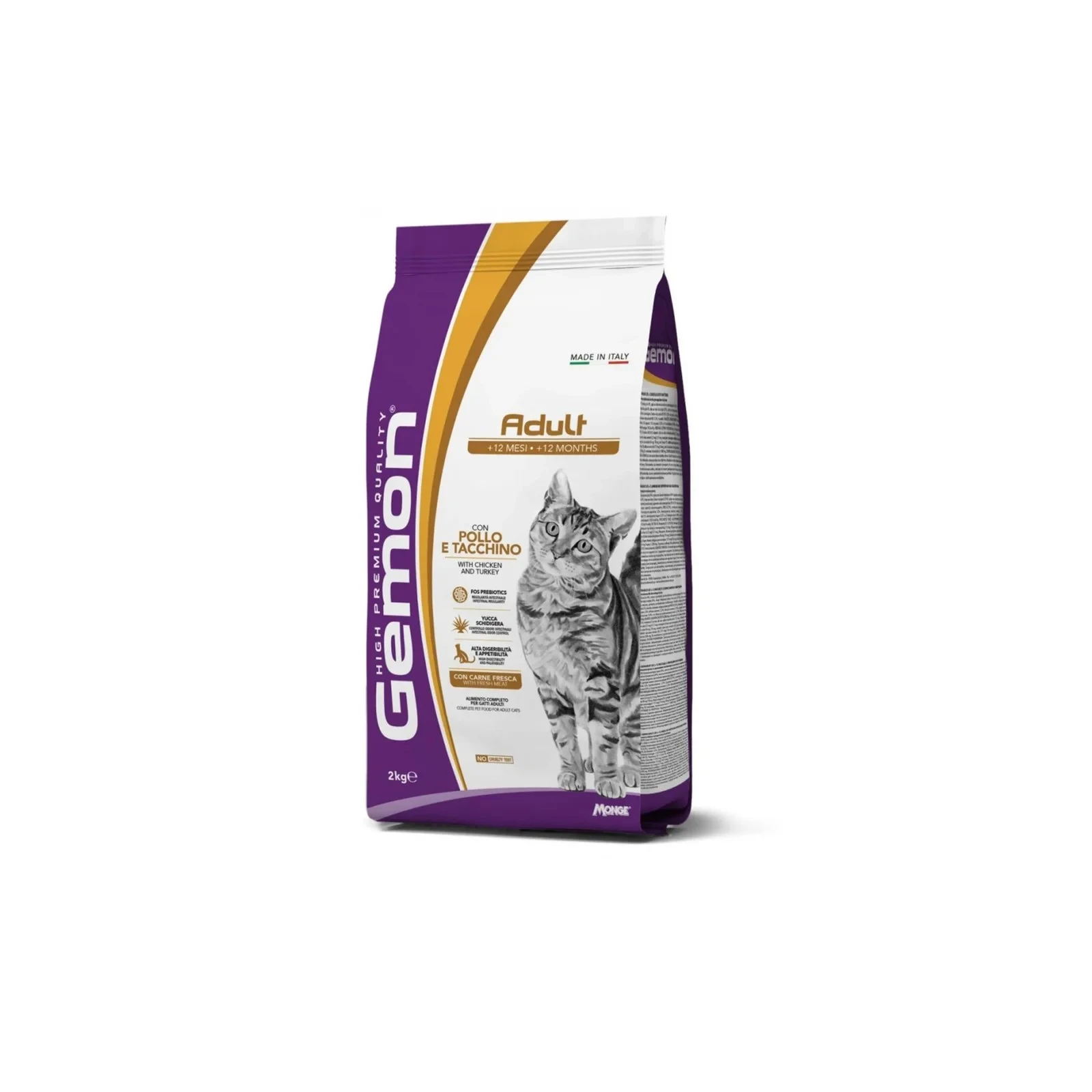 Gemon Cat Adult with chicken and turkey 2 kg