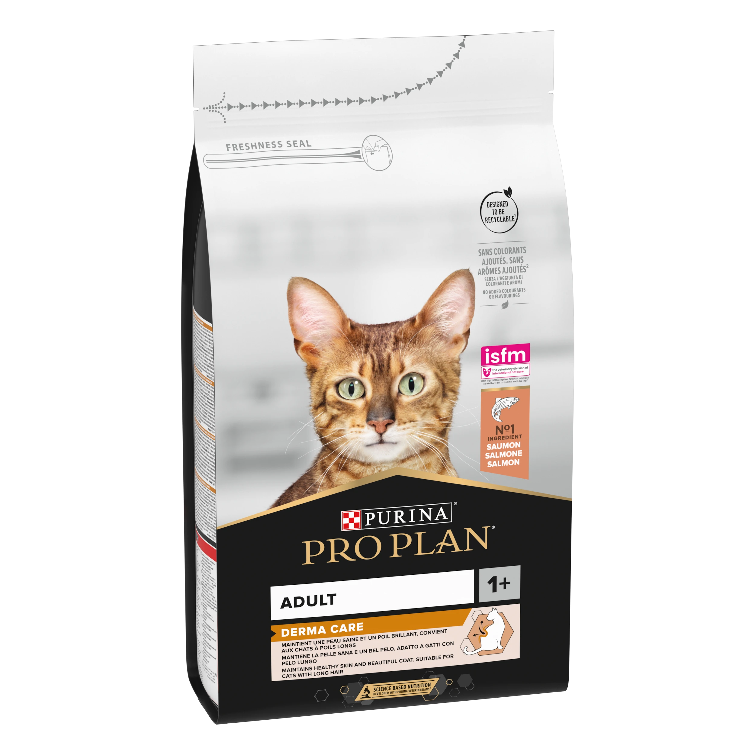 Purina Pro Plan Adult Derma Care, Dry Cat Food with Salmon 1.5 KG