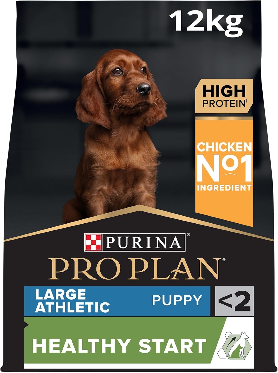 PRO PLAN Large Athletic Puppy Healthy Start Dry Dog Food with Chicken 12kg