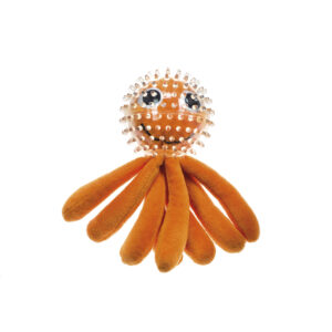 PLASTIC BALL WITH FABRIC OCTOPUS 2 IN 1 TOY - AVC Pet Store