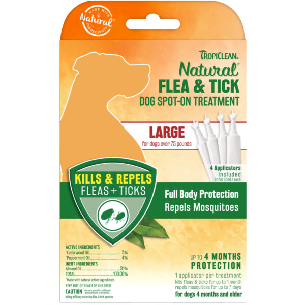 FLEA & TICK SPOT-ON TREATMENT FOR LARGE DOGS
