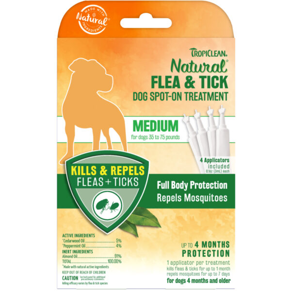 FLEA & TICK SPOT-ON TREATMENT FOR MEDIUM DOGS