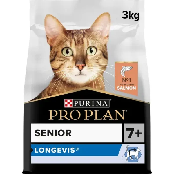 PRO PLAN Adult 7+ LONGEVIS Salmon Dry Cat Food 3kg